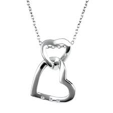 hearts entwined silver