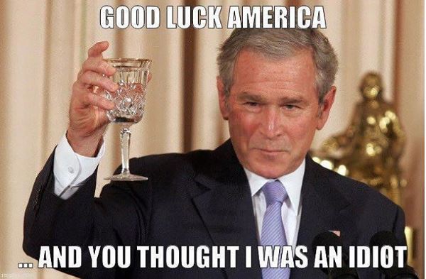 bush-being-an-idiot