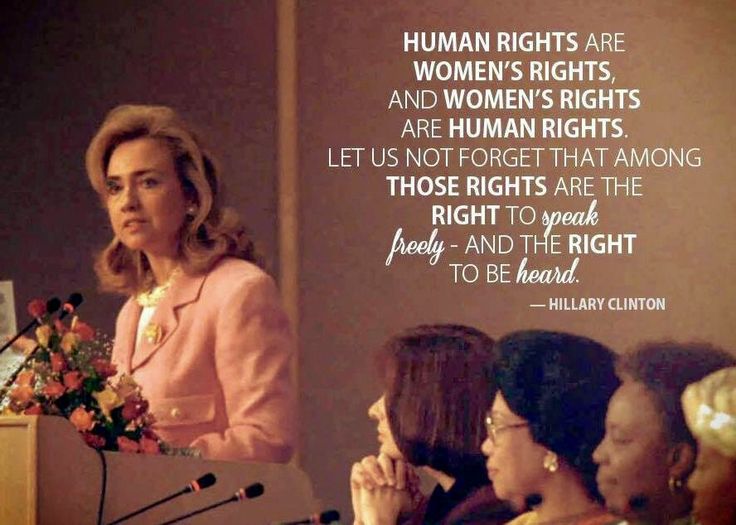 hillary humans rights are womens rights