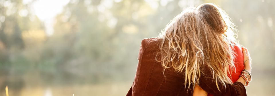 lesbian lovers embrace