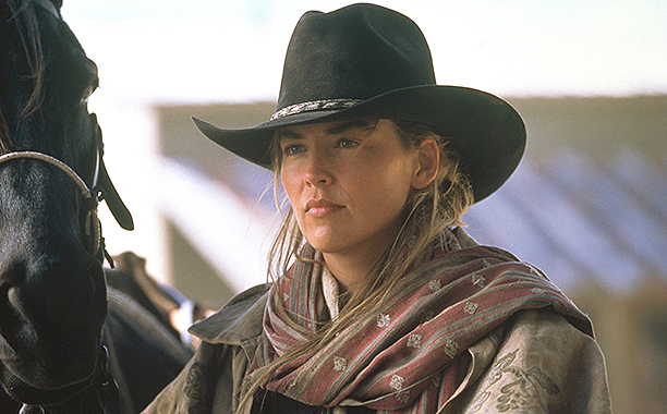 sharon stone with horse in quick and the death as djara