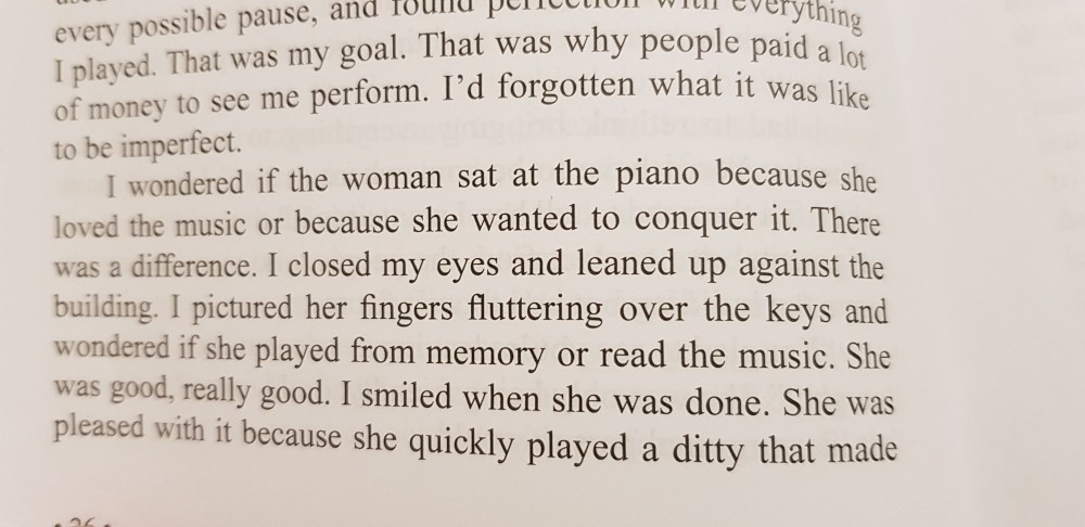 Listen by Kris Bryant Lilly wondering about Hope playing the piano for conquest