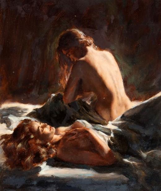 age gap lesbians in bed il painting